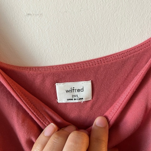 Aritzia Wilfred Saturn Mini Dress Drapey mini resort wrap dress - 2XS - Picture 7 of 10